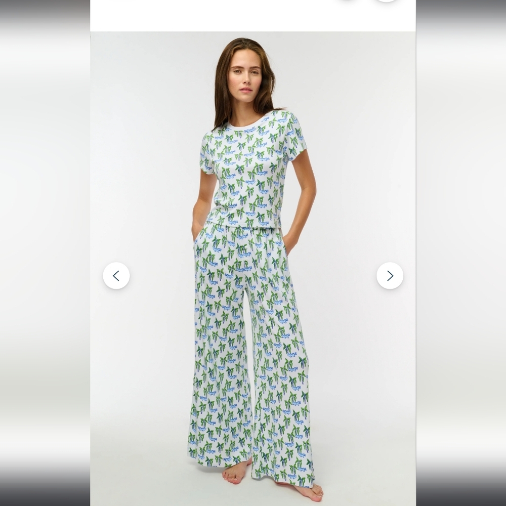 Roller Rabbit Snappy Palms Pajamas Set Small